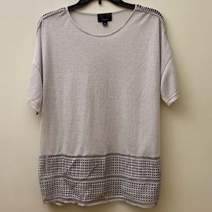 Lumiere Women’s Short Sleeve Shirt - Cute & Flowy - Light Grady - Size M